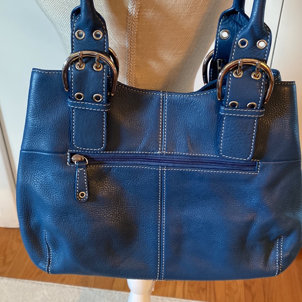 TIGANELLO BLUE LEATHER HANDBAG